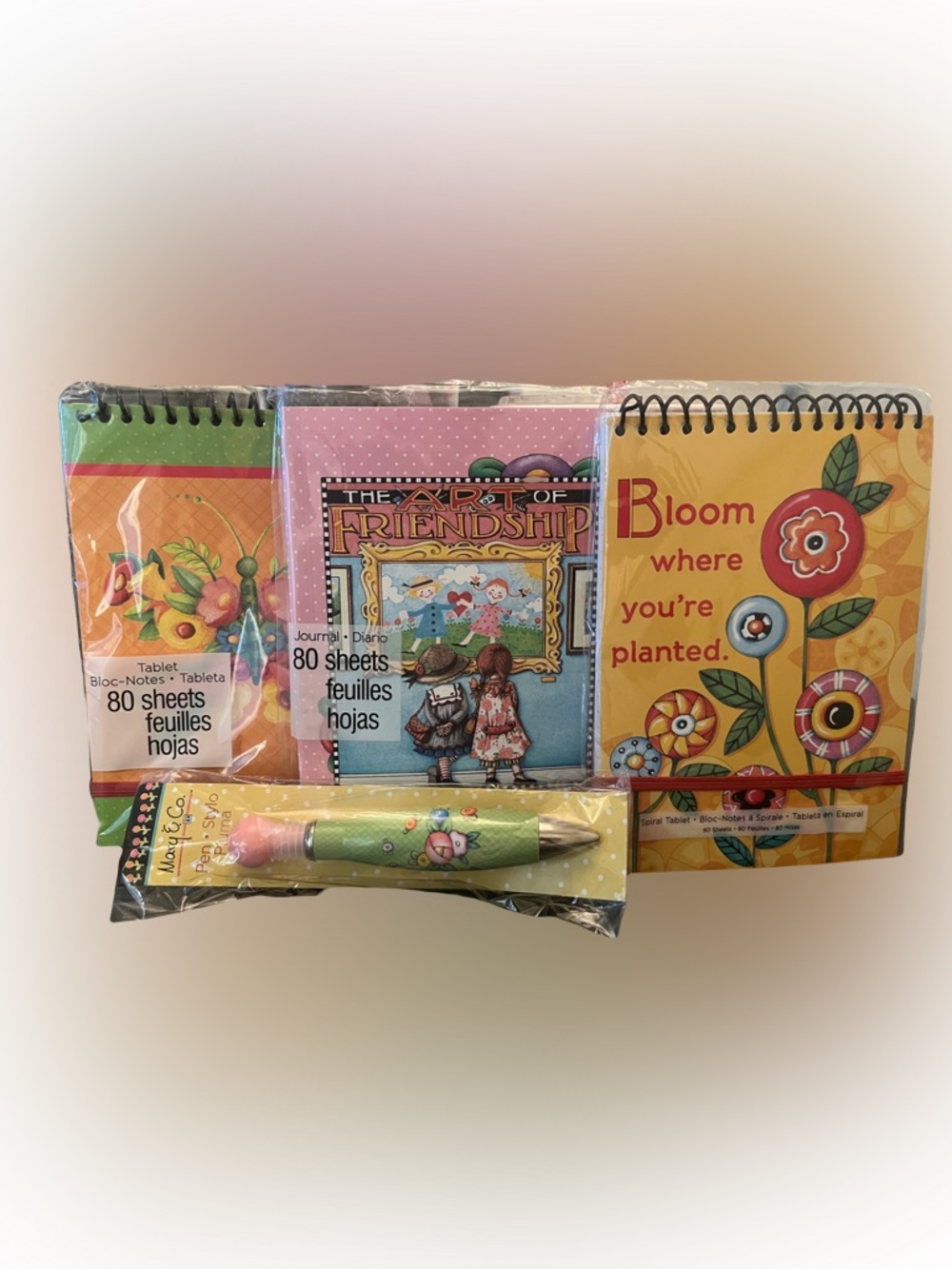 Lot Of Studio 18 Mary & Co Journal Tablets & Floral Pen NWT